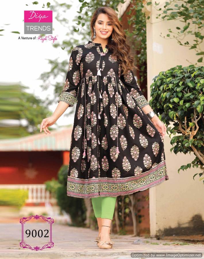 Ethnicity 9 Fancy Ethnic Wear Rayon Designer Kurti Collection
